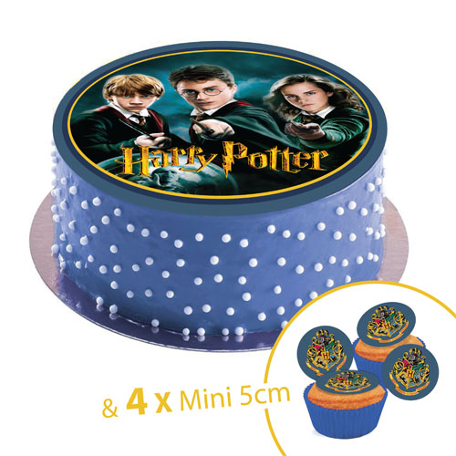 Disque en sucre Harry Potter, 20cm + 4 mini disque 5cm à Cupcake ou déco  Creasweet CREA-Harry Potter : Creasweet : vente et livraison de décoration  de gâteau et tout pour les