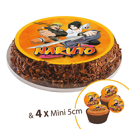 Décoration de gâteau en azyme Naruto